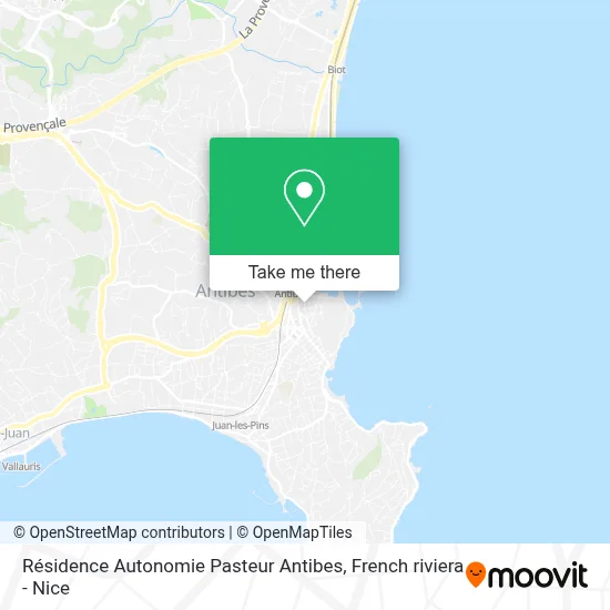 Résidence Autonomie Pasteur Antibes map
