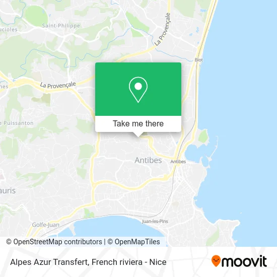Alpes Azur Transfert map