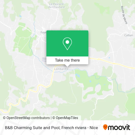 B&B Charming Suite and Pool map