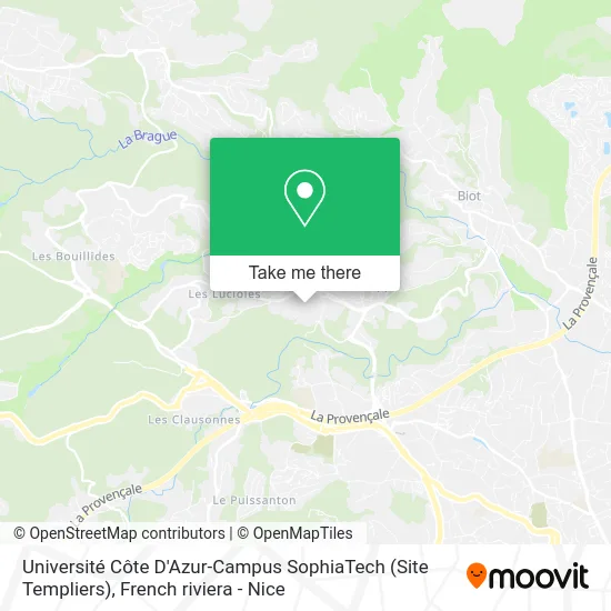 Université Côte D'Azur-Campus SophiaTech (Site Templiers) map