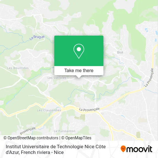 Institut Universitaire de Technologie Nice Côte d'Azur map
