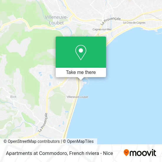 Apartments at Commodoro map