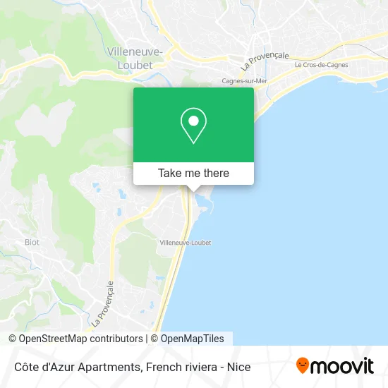 Côte d'Azur Apartments map