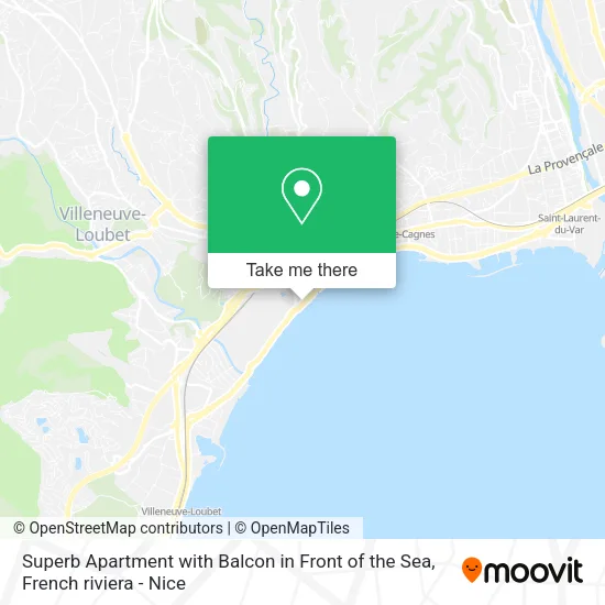 Superb Apartment with Balcon in Front of the Sea map