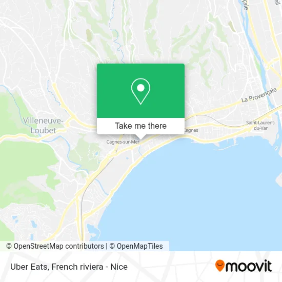 Uber Eats map