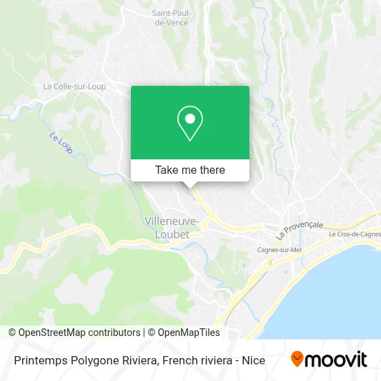 Printemps Polygone Riviera map