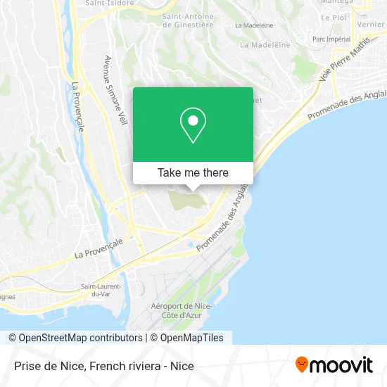Prise de Nice map