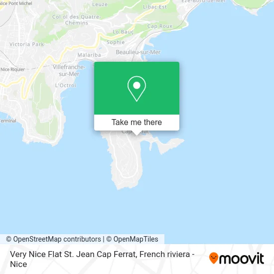 Very Nice Flat St. Jean Cap Ferrat map