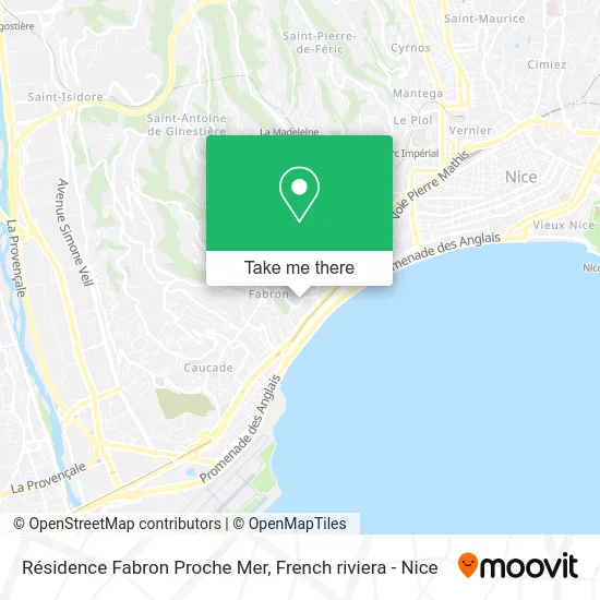 Résidence Fabron Proche Mer map