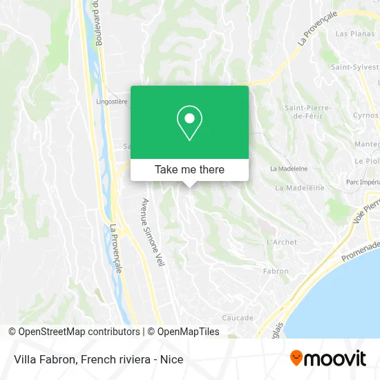 Villa Fabron map
