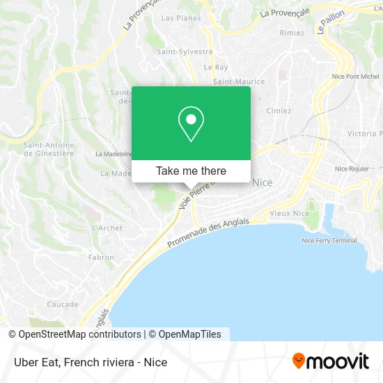 Uber Eat map