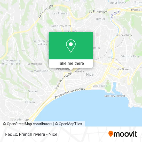 FedEx map