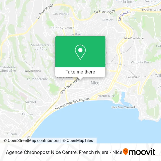 Agence Chronopost Nice Centre map