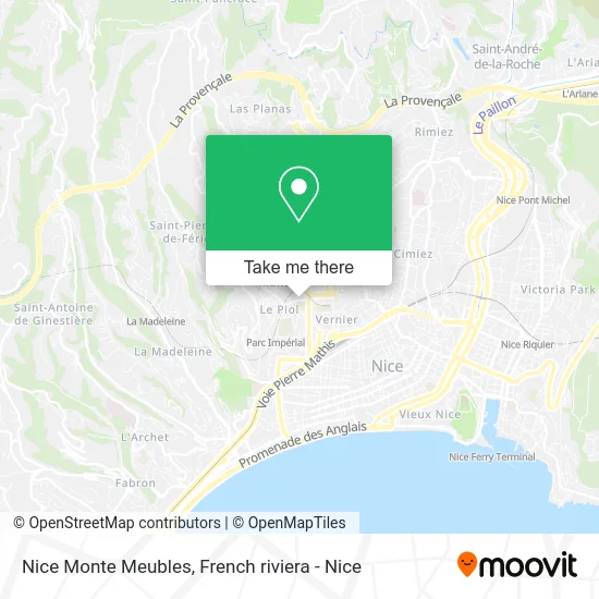 Nice Monte Meubles map