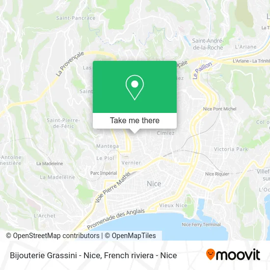 Bijouterie Grassini - Nice map