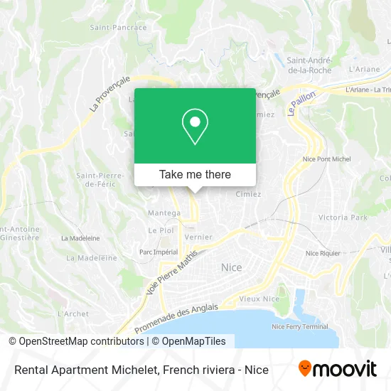 Rental Apartment Michelet map
