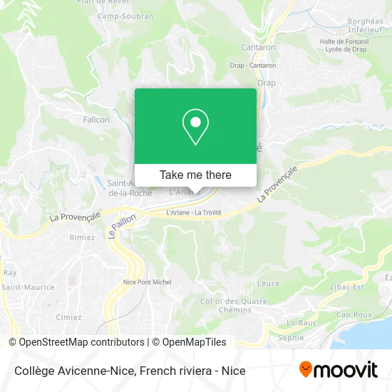 Collège Avicenne-Nice map
