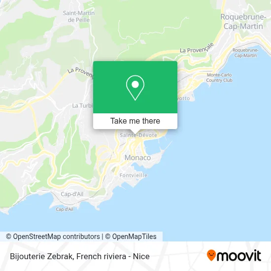 Bijouterie Zebrak map