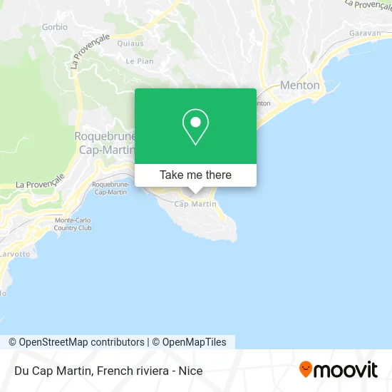 Du Cap Martin map