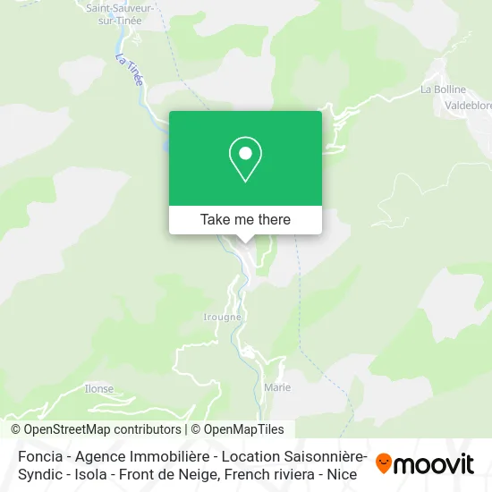 Foncia - Agence Immobilière - Location Saisonnière-Syndic - Isola - Front de Neige map
