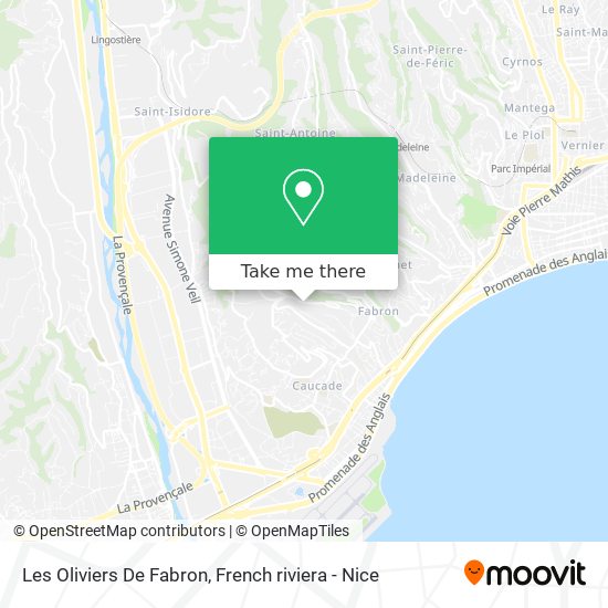 Les Oliviers De Fabron map