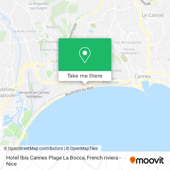Hotel Ibis Cannes Plage La Bocca map