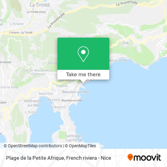 Plage de la Petite Afrique map