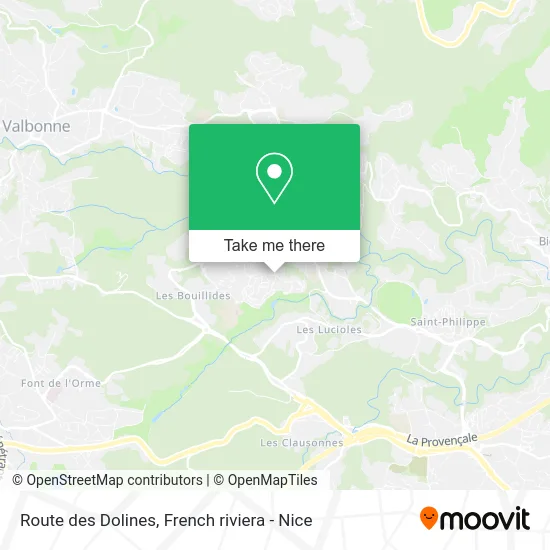 Route des Dolines map