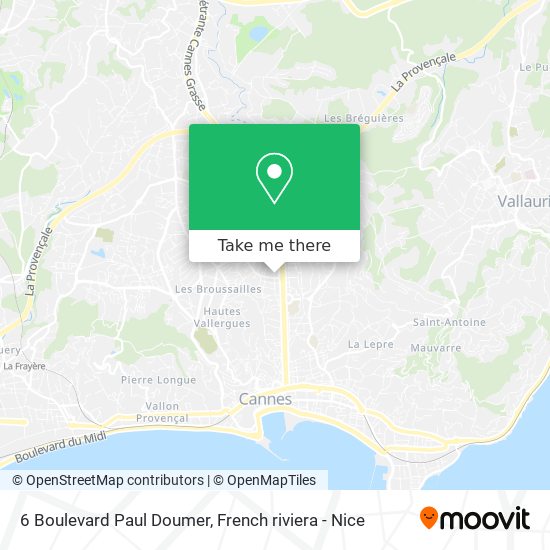 Mapa 6 Boulevard Paul Doumer