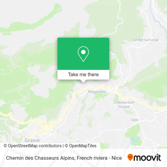 Mapa Chemin des Chasseurs Alpins