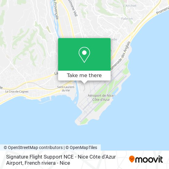 Mapa Signature Flight Support NCE - Nice Côte d'Azur Airport