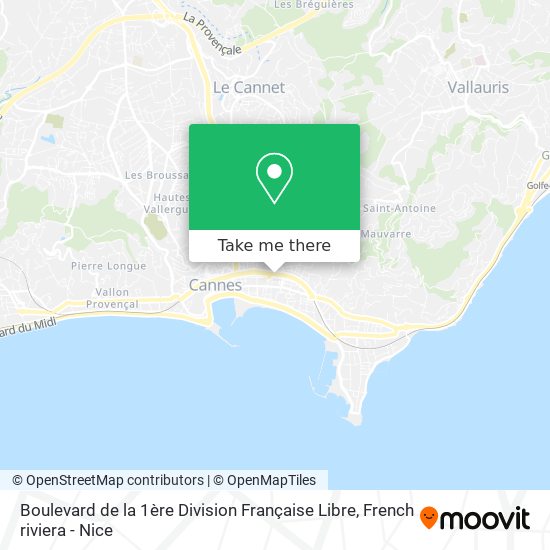 Mapa Boulevard de la 1ère Division Française Libre