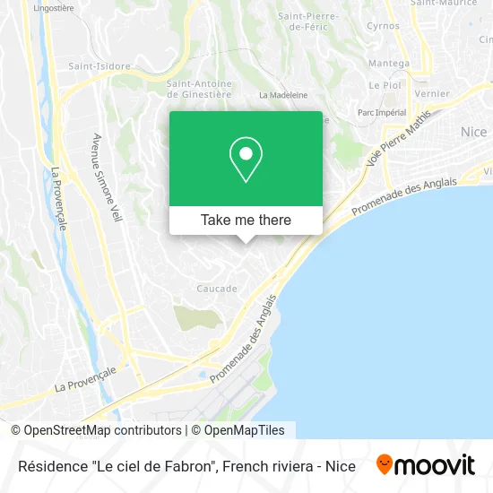 Résidence "Le ciel de Fabron" map