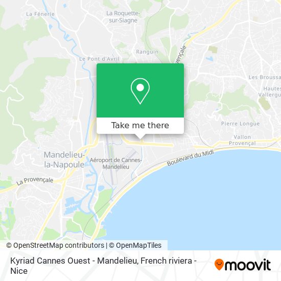 Kyriad Cannes Ouest - Mandelieu map