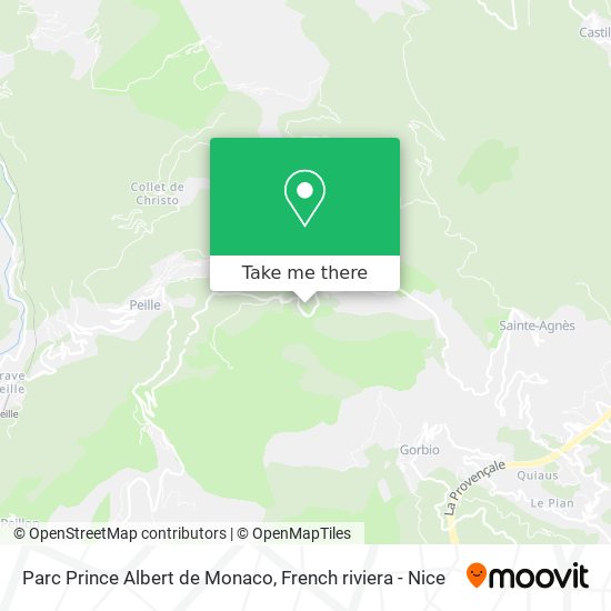 Parc Prince Albert de Monaco map