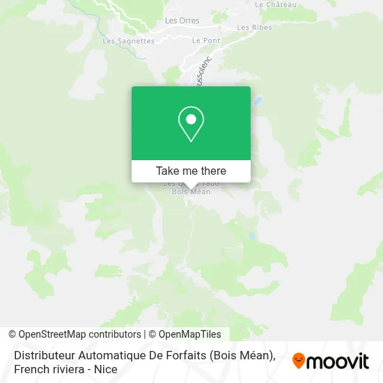 Distributeur Automatique De Forfaits (Bois Méan) map