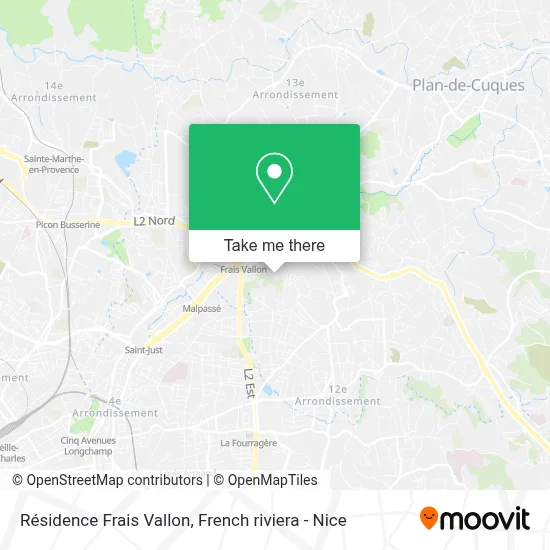 Résidence Frais Vallon map