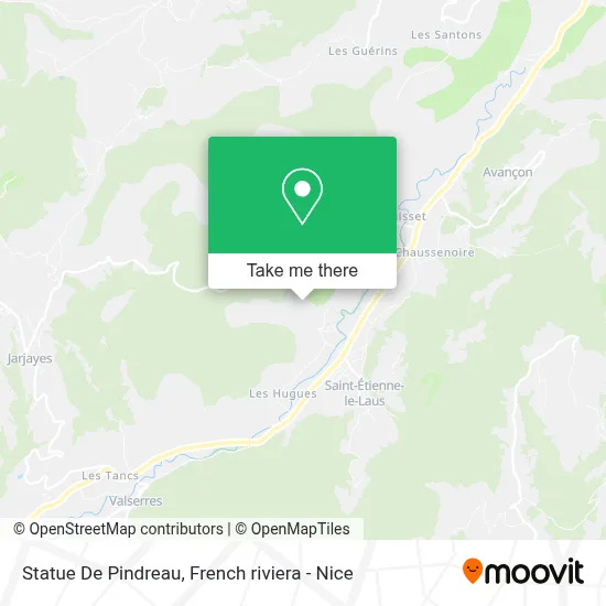 Statue De Pindreau map