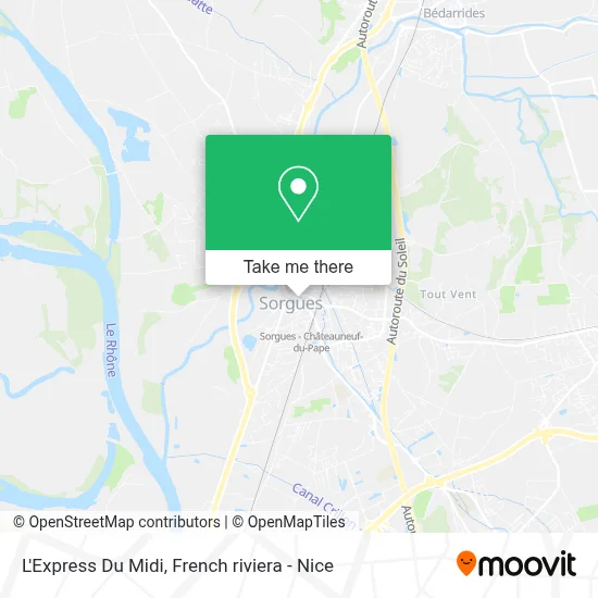 L'Express Du Midi map