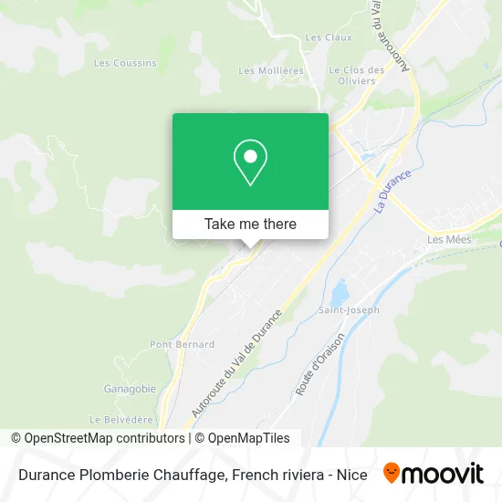 Durance Plomberie Chauffage map