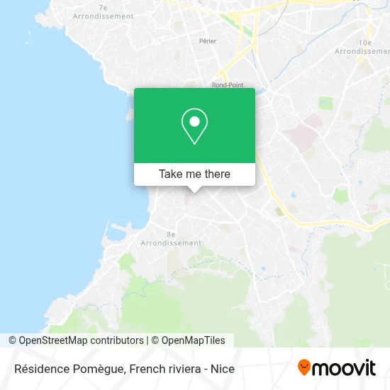 Résidence Pomègue map