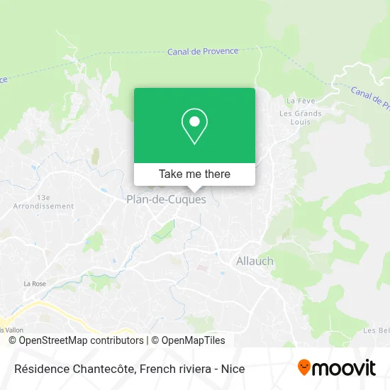 Mapa Résidence Chantecôte