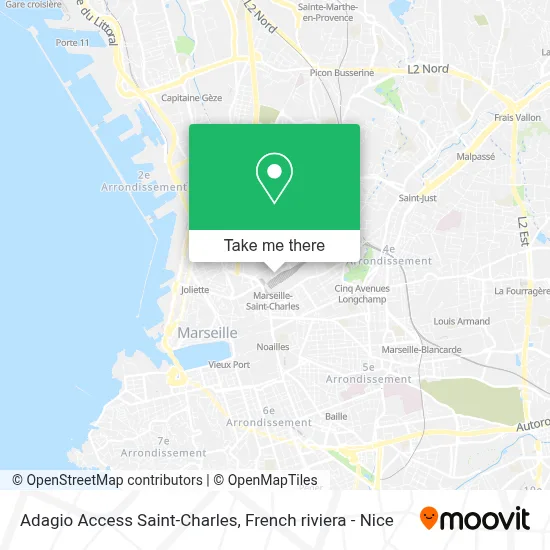 Adagio Access Saint-Charles map