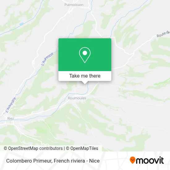 Colombero Primeur map