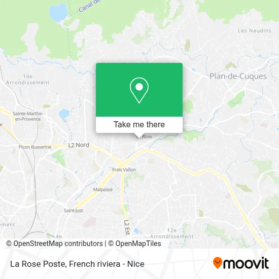 La Rose Poste map