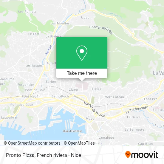 Pronto Pizza map