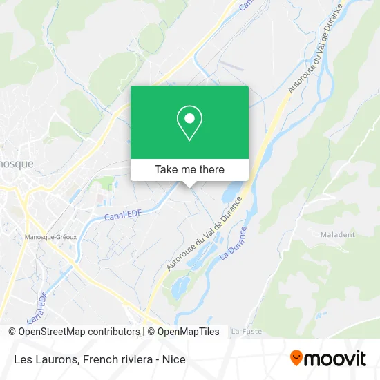 Les Laurons map