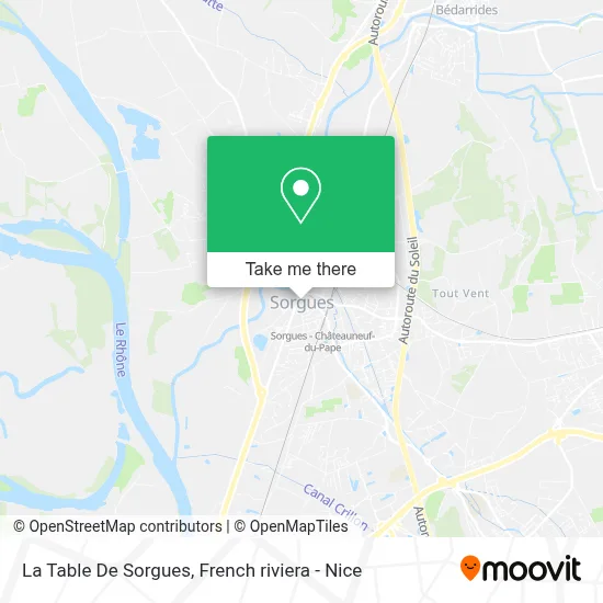La Table De Sorgues map