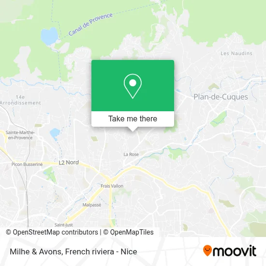 Milhe & Avons map
