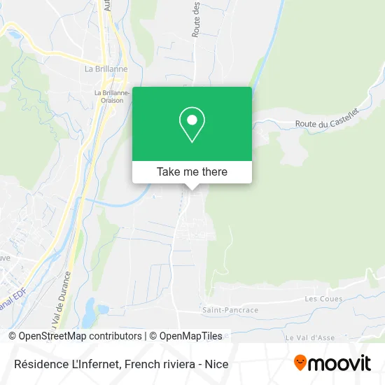 Résidence L'Infernet map